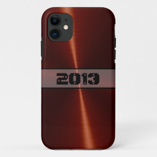 Cool Orange Shiny Stainless Steel Metal 7 Case-Mate iPhone Case