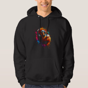 Cool Orangutan Headphone Music Art Christmas Birth Hoodie