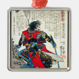 Cool oriental classic japanese samurai warrior art metal tree decoration