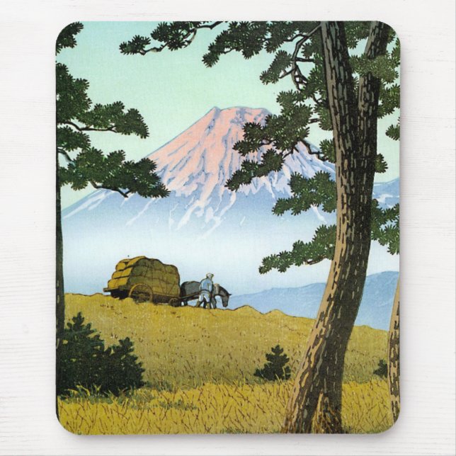 Cool oriental japanese landsape scenery Mt. Fuji Mouse Pad (Front)