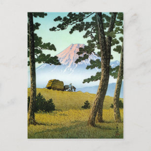 Cool oriental japanese landsape scenery Mt. Fuji Postcard