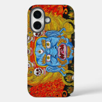 Cool oriental tibetan thangka demon tattoo art