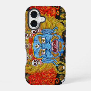 Cool oriental tibetan thangka demon tattoo art iPhone 16 case