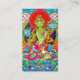 Cool oriental tibetan thangka god tattoo art business card