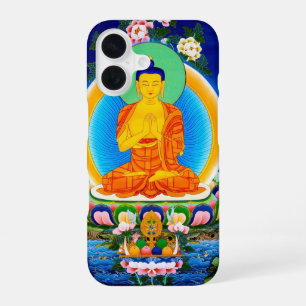 Cool oriental tibetan thangka Prabhutaratna Buddha iPhone 16 Case