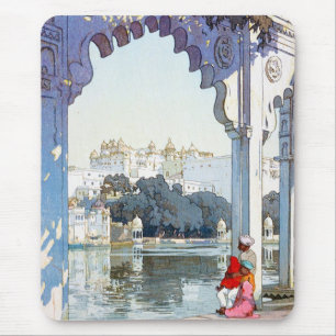 Cool oriental Yoshida Hiroshi udaipur Palace art Mouse Pad