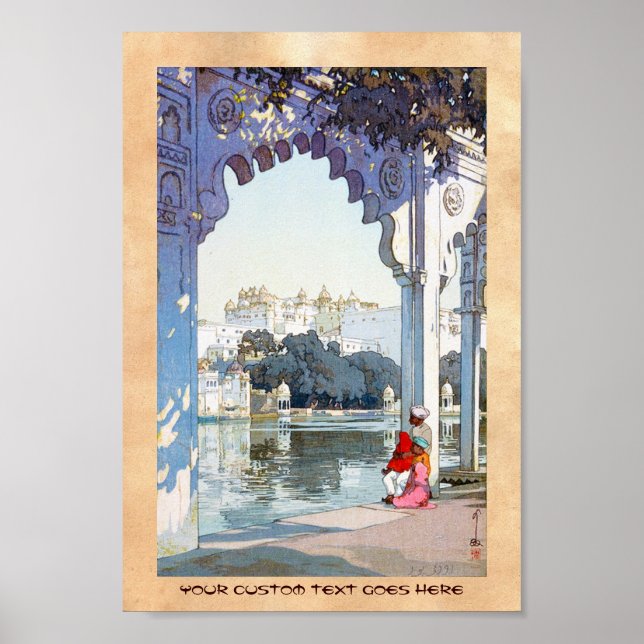 Cool oriental Yoshida Hiroshi udaipur Palace art Poster (Front)