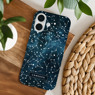 Cool Outer Space Constellations Personalised iPhone 16 Case