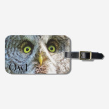Cool Owl Luggage Tag