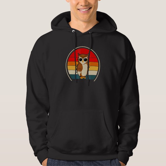 Cool Owl Retro Hoodie (Front)