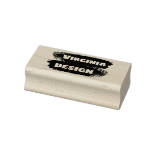 Cool Paint Brush Stroke Stylish Personalised Name Rubber Stamp