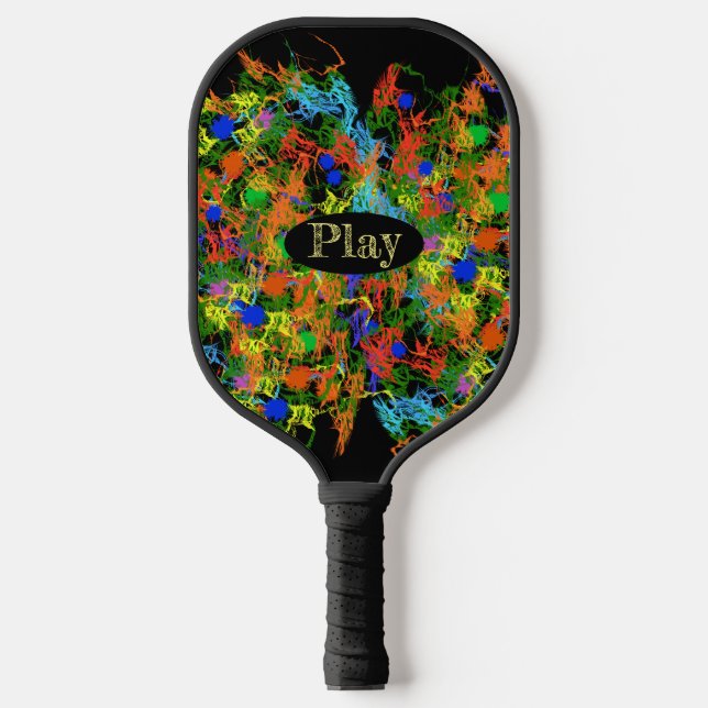 Cool Paint Splotch Design Pickleball Paddle (Front)