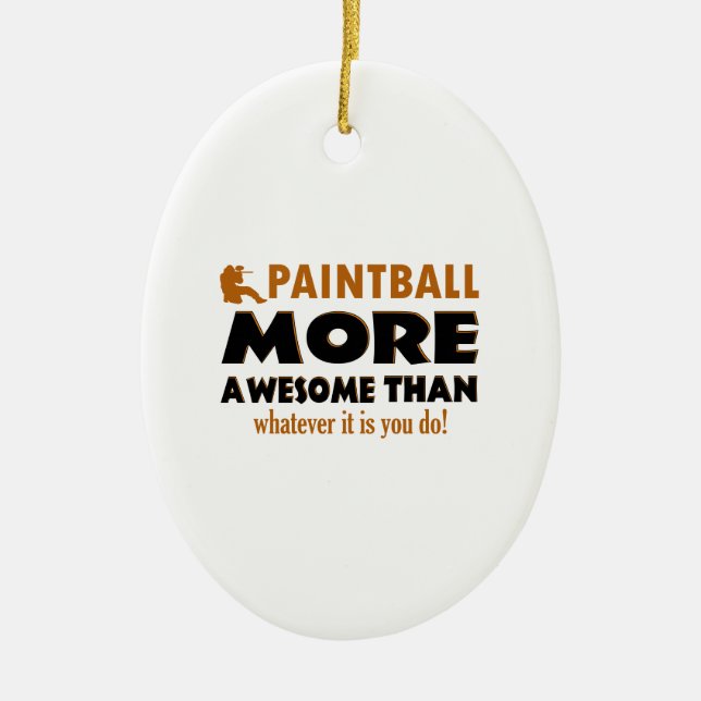 Cool Paintball designs Ceramic Tree Decoration (Front)