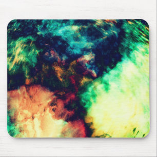 Cool Painted Dark Abstract Smoke Pattern Mouse Pad
