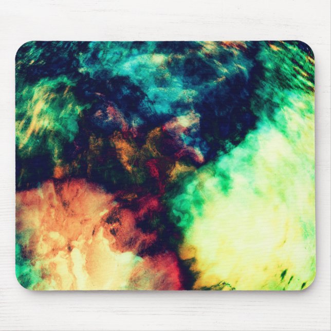 Cool Painted Dark Abstract Smoke Pattern Mouse Pad (Front)