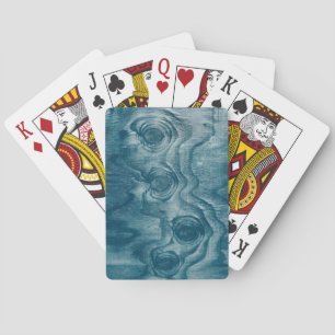 Cool Painted Wood Grain Knot Texture Playing Cards
