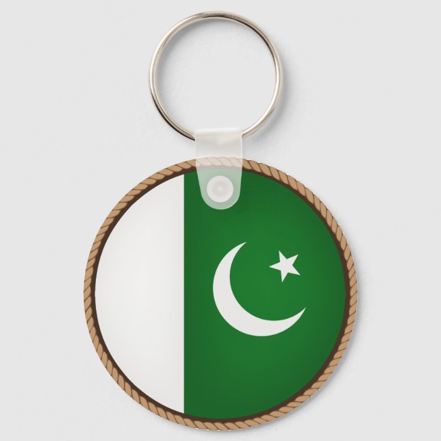 Cool Pakistan Flag Seal Key Ring (Front)