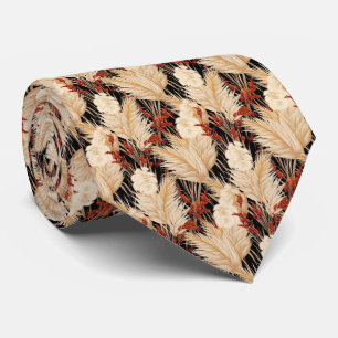 Cool Pampas Grass tiled pattern Tie