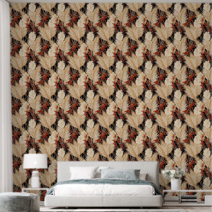 Cool pampas grass tiled pattern wallpaper