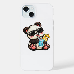 Cool Panda Drink iPhone 15 Plus Case