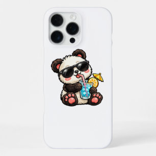 Cool Panda Drink iPhone 16 Pro Max Case