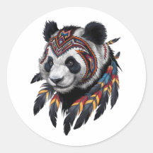 Cool Panda in Tribal Art