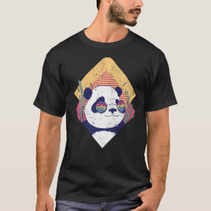 Cool Panda Retro Panda Bear In Sunglasses T-Shirt
