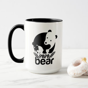 Cool Papa bear word art Mug