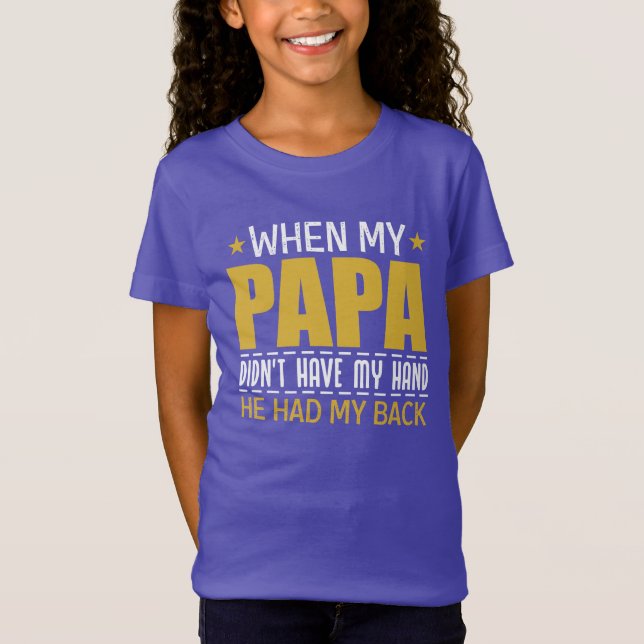 Cool PaPa hand back word art  T-Shirt (Front)