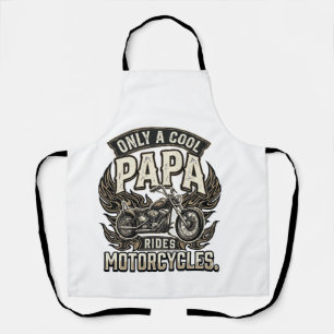 Cool Papa Motorcycle Vintage Biker Apron