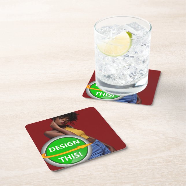 COOL! Paper Coasters - Square - Custom (Insitu)
