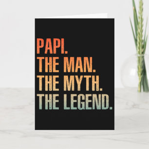Cool Papi For Men Dad Grandpa Man Myth Legend Fath Card