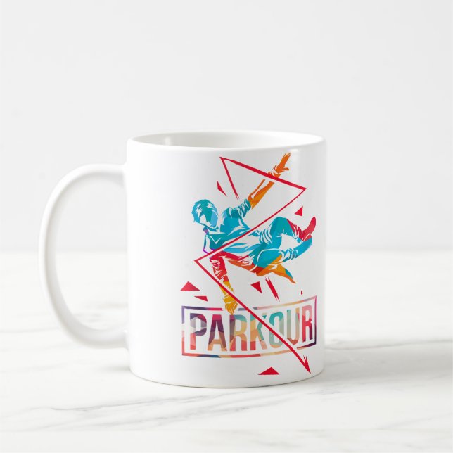 Cool Parcouring Parkour Extreme Athletes Coffee Mug (Left)