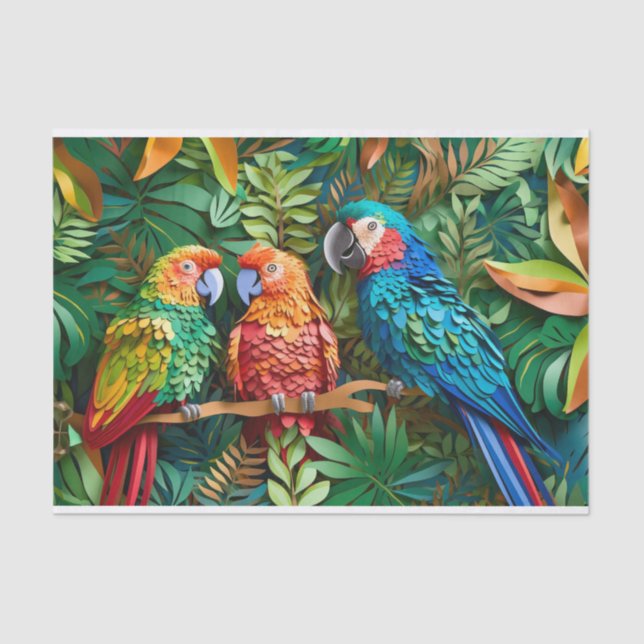cool Parrot beach lovers  Tissue Paper (Front)