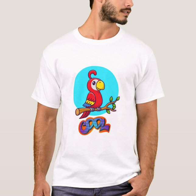 Cool parrot design for redbubble  T-Shirt (Front)