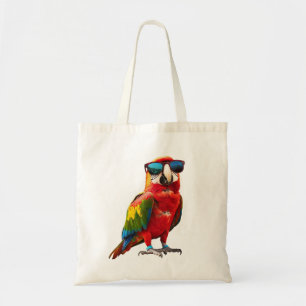 Cool Parrot with Sunglasses Tote Bag