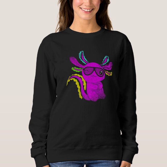 Cool Party Animal Sunglass Mexican Salamander Funn Sweatshirt (Front)