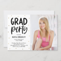 Cool Party Editable Colour Graduation Invitation