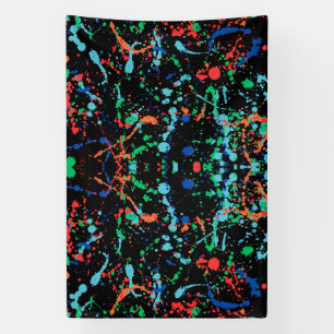 Cool Party Paint Splashes 4x6 Vinyl Banner