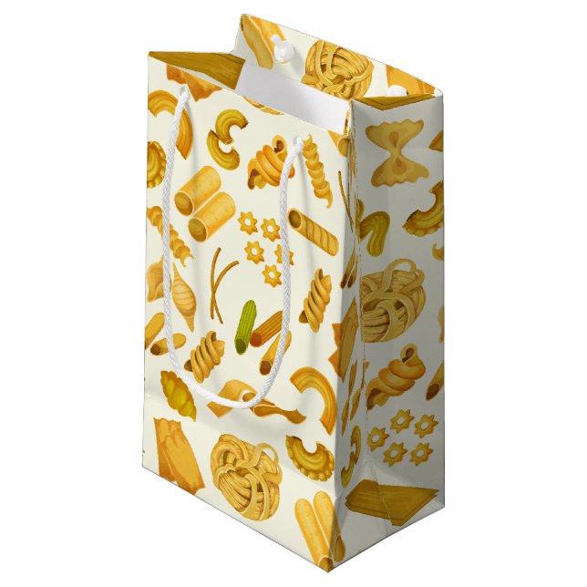 cool pasta party tiled pattern small gift bag (Front Angled)