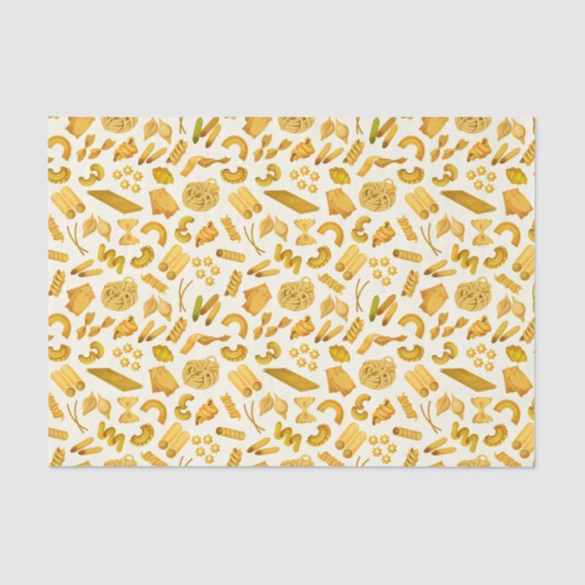 cool pasta party tiled pattern  tissue paper (Front)