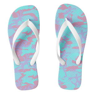 Cool Pastel Camo Pattern Jandals