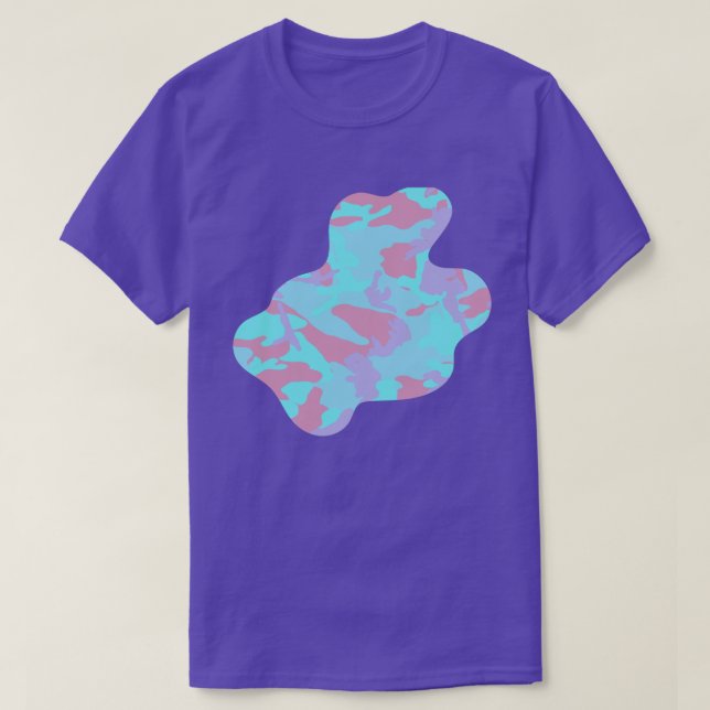 Cool Pastel Camo Pattern Paint Splat v3 T-Shirt (Design Front)