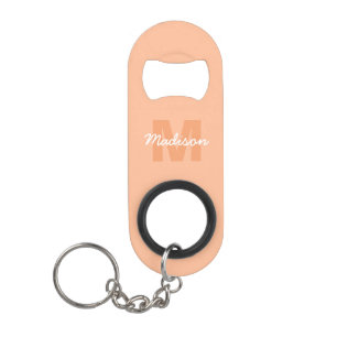 Cool pastel peach colour with Custom Monogram name
