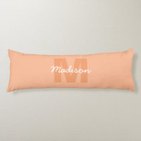 Cool pastel peach colour with Custom Monogram name