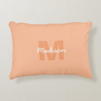 Cool pastel peach colour with Custom Monogram name