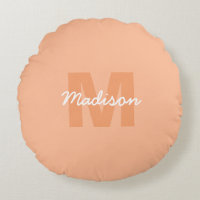 Cool pastel peach colour with Custom Monogram name