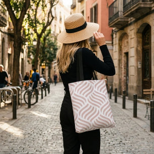 Cool pastel pink pattern lovely shopping bag