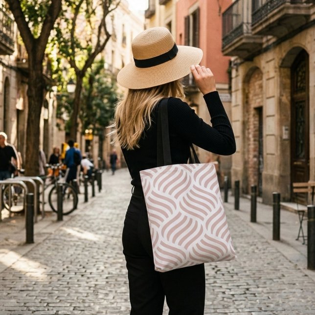 Cool pastel pink pattern lovely shopping bag  (Creator Uploaded)