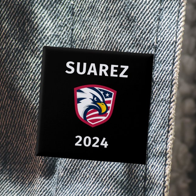 Cool Patriotic Francis Suarez 2024 Election Eagle  15 Cm Square Badge (Creator Uploaded)
